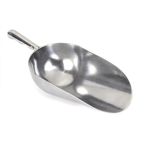 Heavy-Duty Cast Aluminum Kitchen Scoop - Rust-Proof, Ergonomic S-Handle Ice Cube Endurance Scoopfor Ice, Candy, Popcorn, Coffee Beans, Flour & Pet Food - Commercial-Grade Durable Design (XL（38oz）) - size: XL（38oz）