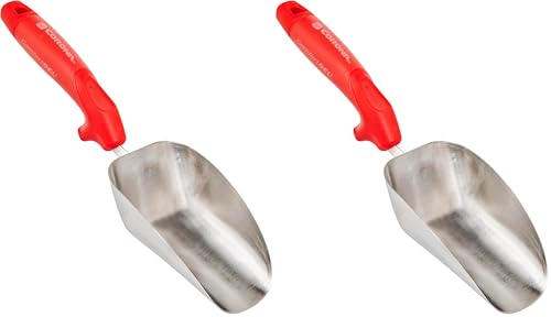 Corona tools Corona CT 3364 Premium ComfortGEL Stainless steel scoop, red (Pack of 2) - size: red (Pack of 2), style: Scoop