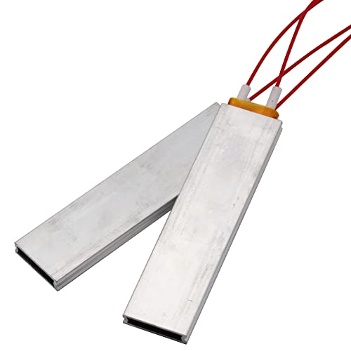 PTC Heating Element 2pcs 12V/220V/110V Thermistor Heater Constant Temperature Thermostat Heater Plate (Red-220v)