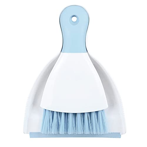 Dust pan Broom Brush Dustpan - Small Broom and Dustpan Set,Mini Broom and Dustpan,Small Dustpan and Brush Set for Home Cleaning, Sofa, Desk, Guinea Pig Cage, Cat Litter etc.（Light Blue） - color: Light Blue, size: 1 Set