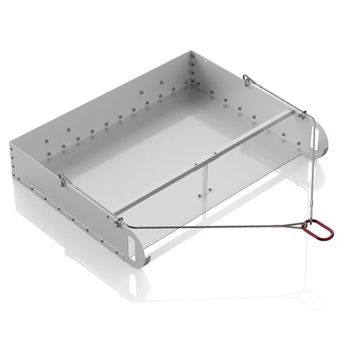Pasture Manure Scoop Silver | Tow Behind Manure Scoop for Horses Paddocks, Picks Up for Small Manure from Horse, Instead of a Manure Fork ATV Rake