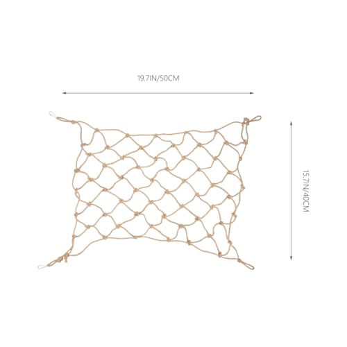 ORFOFE Bird Climbing Net Parrot Hanging Net Rope Hammock Pet Climbing Toy for Hamsters Parakeets Cockatiels Small Animals 21.65 X 17.32 in 4 Hooks