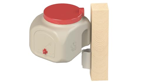 OverEZ Compact Chicken Waterer with No Spill System, Outside and Inside Poultry Drinker, 5 Gallon High Capacity Waterer Dispenser for Hens