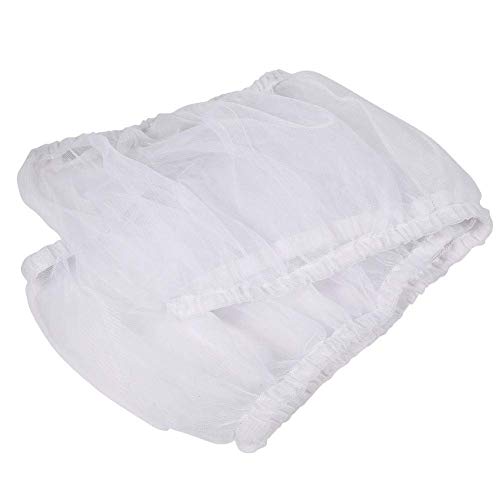 Hakeeta Bird Cage Skirt, Mesh Bird Seed Catcher, Birds Cage Airy Net Cover, Soft Nylon Ventilated Skirt Traps Cage Basket Seed Guard Parrot with Adjustable Drawstring.(Large Size-XL(White) - color: White