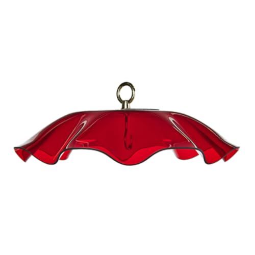 Birds Choice Weatherguard Bird Feeder Dome | 13in Rain Cover | Red | Polycarbonate Cover for Hanging Feeders, Helps Keep Nectar and Seed Dry, Color Suited to Hummingbird Feeders - color: Red