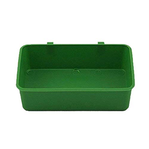 Bird Seed Food Feeding Cups Plastic Hanging Bowl for Poultry Parrot Pigeon Parakeet Budgie Cage (4.72inch) - size: 4.72x2.75x1.38 inch