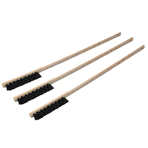 3pcs Bird Cage Cleaner Brush, Wooden Birdcage Brush, Long Handle Bird Cage Brushs Suitable for Routine Maintenance of Various Sized Cage Bodies