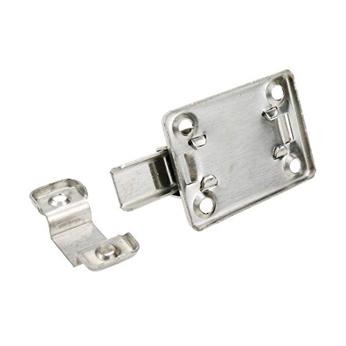 Geesatis 2 Pcs Sliding Lock Barrel Bolt Stainless Steel Sliding Latch Lock | Barrel Bolt for Chests Cabinets Door Lock Bird Cage Lock Replacement, with Mounting Screws, Silver - style: B-Silver