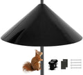 Squirrel Baffle,19-Inch Squirrel Baffle for Bird Feeder Pole,Squirrel-Proofs for Outdoor Shepherd's Hooks，Outside Pole Mount Squirrels Guard (Black) - color: Pole mount-Black