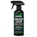 Lakota Naturals 16oz Unscented Chicken Coop Deodorizer & Cleaner Spray. Surface Odor Eliminator, Controls Ammonia, Coop Refresher Spray for Bedding, Wood, Hay, Sand. Safe & Fast Drying