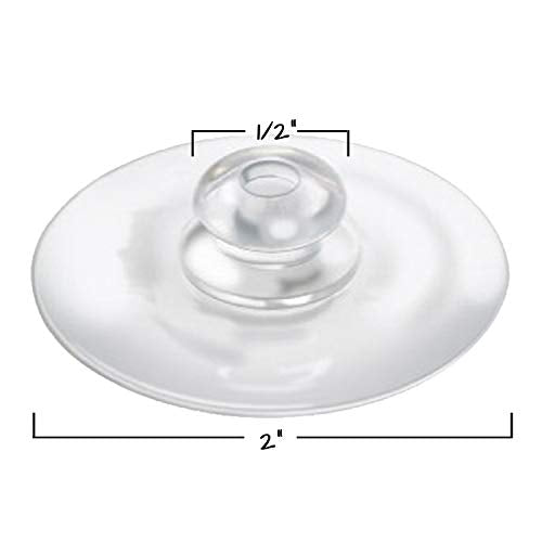 Heavy Duty Suction Cups for Windows, Shower Caddy and Bird Feeders, 4 Pack | 2 inch silicone suction cup with hole, fits sink caddy and hummingbird feeders, holds up to 4.4 lb, clear, reusable