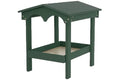 DutchCrafters Recycled Plastic Poly Large Covered Ground Fly Through Raised Platform Bird Feeder with Mesh Seed Tray - USA Amish Made (Turf Green) - color: Turf Green