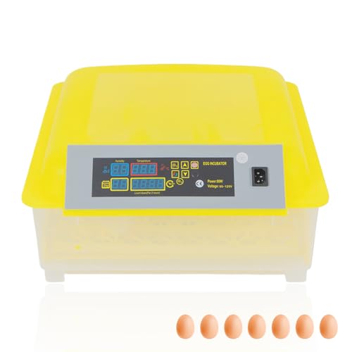 Egg Incubator Automatic Digital Hatcher Machine with Turning Temperature | Control for Hatching Chicken Duck Goose Quail (48 Eggs) - size: 48 Eggs