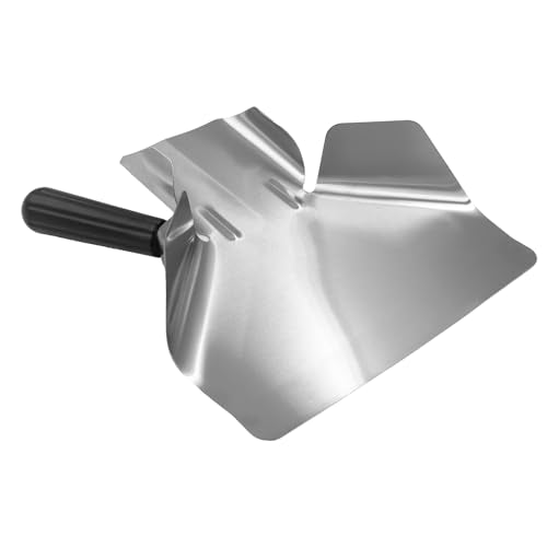 Stainless Steel French Fry Popcorn Scoop Right Handle | Multipurpose Utility Scooper, Quick Filling Bags & Boxes, Perfect for Fries, Snacks, Desserts, Stable and Easy to Clean