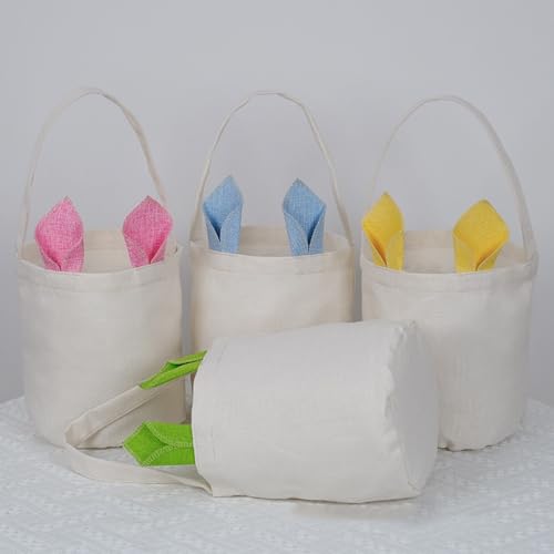 Easter Baskets for Easter Eggs Gifts, Easter Gifts Basket with Bunny Ears (Blue) - color: Blue