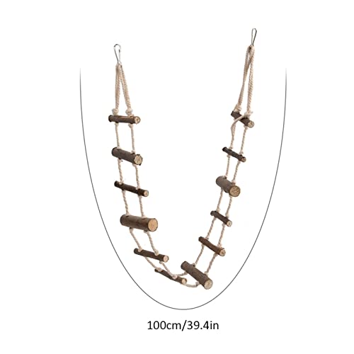 Bird Ladder, Hamster Ladder, Squirrel Toys. Hamster Bridge Squirrel Cage Accessories, Rope Climbing Toys