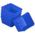 Cage Cups, 4.9x3.7x2.4 Inch Parakeet Feeder Bird Cage Accessories Hanging Food Water Dispenser, (Blue, 6 Pcs), Intended for Pet/Pigeon/Parrot/Chicken - color: Blue