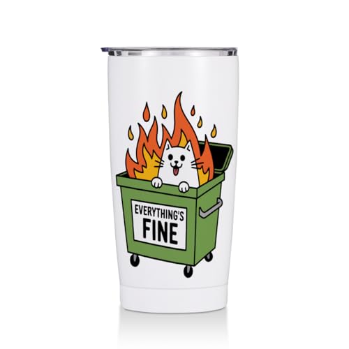 Birthday Gifts for Women Men 20 oz Tumbler, Funny Gifts for Coworkers Boss | Funny Office Gag Gift Stainless Steel Insulated Water Bottle, Inspirational Gift Insulated Travel Coffee Mugs (White) - color: Multi 1461