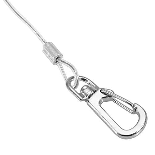 Vctitil Parrot Flying Rope,3m Flexible Parrot Birds Outdoor Training Leash Anti-Bite Birds Harness Leash with 7.5mm Stainless Steel Foot Ring