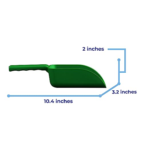 Vikan Remco 63002 Color-Coded Plastic Hand Scoop - BPA-Free Food-Safe Kitchen Utensils, Restaurant and Food Service Supplies, 16 oz, Green