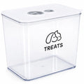 4Qt Pet Food Storage Containers, Airtight Dog Food Storage Container with Chronograph Wheel Design, Dog Treat Container with Suitable for Pet,Bird Seeds,Dog & Cat Treats(White) - color: 1pack