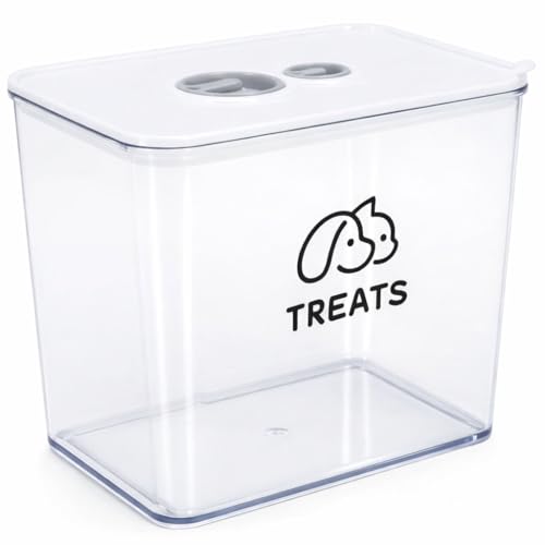 4Qt Pet Food Storage Containers, Airtight Dog Food Storage Container with Chronograph Wheel Design, Dog Treat Container with Suitable for Pet,Bird Seeds,Dog & Cat Treats(White) - color: 1pack