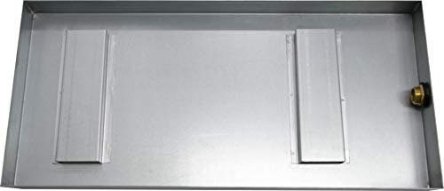 Component Series 21x10x2 Inch Galvanized Steel Rectangular Water | Safely Drains Away All The Collected, Built Fit Generators Access Funneled, Standard Pan With Full 0, 75 Fitting