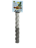 Polly's Sand-E-Rope Safety Bird Perch Toy-Trims Nails & Beak-Promotes Healthy Feet-Safe Non-Toxic-Bird Supplies for Bird Cages (Silver, Large) - color: Silver, size: Large