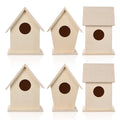Jetec 12 Pieces Bird House Craft Wooden Birdhouse Kit Build and Paint Birdhouses Unfinished Bird Houses Wooden Arts for Summer Arts and Craft Projects 3 Sizes