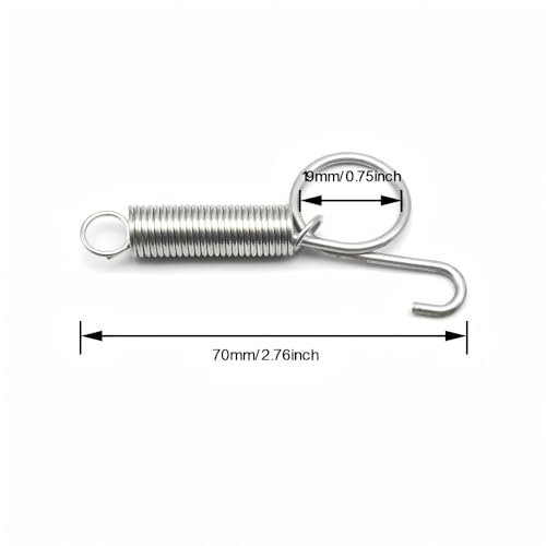 4 Pack Cage Door Spring Latch Hook Metal Finger Spring Latch Hooks Large Cages Lock for Fixing Rabbit Dog Cat Birds Guinea Pig Pet Small Animal Cage Door (Large)