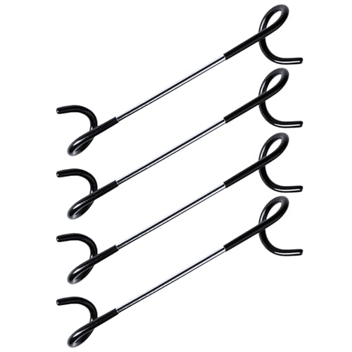 4X Bird Feeder Pole Wrap Hooks, Outdoor Feeder Arm Camping Lantern Yard Hook Accessories for Hanging