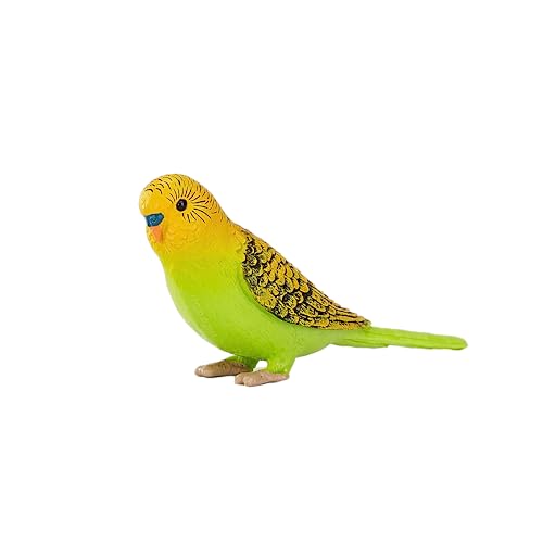MOJO – Budgerigar (Australian Parakeet) Green | Hand-Painted Toy Figure | Farmland Pet Bird Collection | True to Life & Highly Detailed | Designed in UK