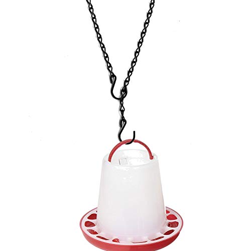 yeezo 4Pcs Heavy Duty S Hook Steel Hanging Harness Chain for Hanging Poultry Drinker Feeder, Adjustable 40" Long, Tested Hold 30lb Weight