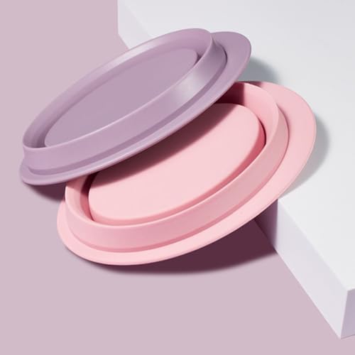 3 Pack Makeup Brush Cleaner Mat Foldable Silicone Makeup Brush Cleaner Bowl Pads Portable Scrubber Cleaning Tool for Makeup Brush Set Foundation Powder Concealers Eye Shadows Makeup Brushes