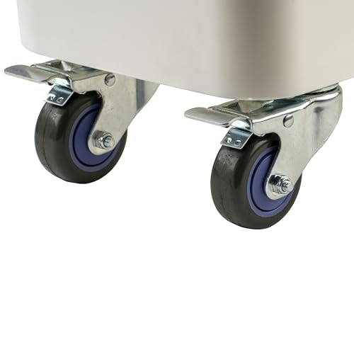 Winco 21 Gallon Clear Ingredient Bin | Includes scoop, Smooth mobility, NSF listed, Great for Mobile Storage, Carts, Equipment Movement and Foodservice - size: 21 Gallon, style: Rolling Bin