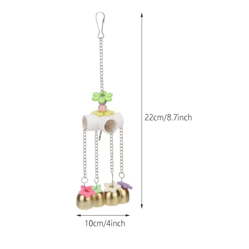 Parrot Bells Toy with Sweet Sound Bird Chewing Toy for Bird Budgie Parakeet Cockatiel Conure African Grey Lovebird