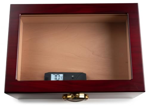 Oasis Caliber V Digital Hygrometer and Thermometer - Slim Hygrometer & Thermometer w/Digital Humidity Sensor Gauge for Precise Readings - Temperature & Humidity Sensor - Black - 4" W x 1" H