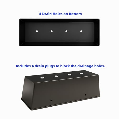 3-Pack 6 Qt Metal Hanging Feed Troughs for Goats, Ducks and Livestock | Rust-resistant iron, 4 drain holes with plugs, fence or wall mount hardware, for sheep, piglets, poultry and dry feed