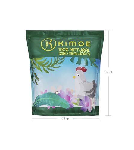 kimoe Non-GMO Bulk Dried Mealworms 5lbs Bag for Chickens, Ducks & Wild Birds — 100% Natural High-Protein Feed to Boost Egg Production, Feather Health & Immunity - size: 5 Pound (Pack of 1)