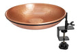 Monarch Abode Deck Mounted Bird Bath & Bird Feeder for Outdoors – Pure Copper Hand Hammered Birds Bath Bowl w/Detachable Iron Clamp, Birdfeeder and Birdbath for Outdoors Garden Backyard - style: Deck Mounted Bird Bath