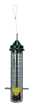 Squirrel Buster® Nyjer® – Squirrel-Proof Nyjer®/Thistle 2.4-pound Seed Capacity Feeder w/8 Feeding Ports & 4 Perches, Easy Fill & Clean, Durable Outdoor Feeder for Finches, Goldfinches & Small Birds | Eight ports, four perches, easy-fill design, UV-resist