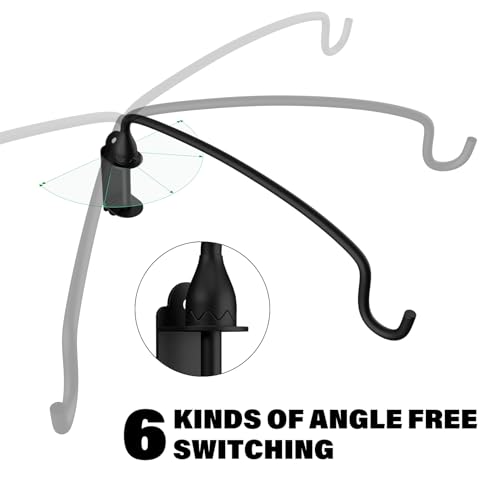 Plant Hook,12 Inch Plant Hanger Bracket Heavy Duty Wall Mounted Hooks for Hanging Bird Feeder, Flower Bracket, Anti Rust Metal Lanterns - color: Black, size: 12in 1Pack
