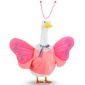 Abbylike Summer Butterfly Porch Goose Outfit Butterfly Wings Goose Clothes Costume Fits 23" Large Cement Plastic Geese Statue for Summer Outdoor Garden Yard Lawn Patio Art Decorations - style: Butterfly