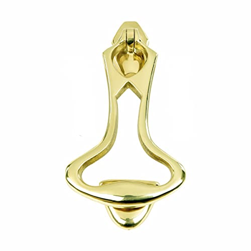 Renovators Supply Manufacturing Cast Brass Door Knockers for Front Door 8 in. Ornate Door Knocker with Mounting Hardware - color: Brass ornate