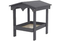 DutchCrafters Recycled Plastic Poly Large Covered Ground Fly Through Raised Platform Bird Feeder with Mesh Seed Tray - USA Amish Made (Dark Gray) - color: Dark Gray