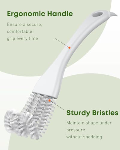Pawfly 2 Pcs Bird Cage Cleaner Brush, 2-in-1 Bird Cage Cleaning Brush, Bird Poop Remover for Perches, Kennels & Small Animal Cages, Bird Cage Accessories, Bird Droppings Removal Brush - color: Green