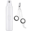 Lasnten 2 Pcs Bird Nail Grinder with Clipper Bird Nail Trimmer File Pet Grooming Tool for Parrot Budgerigars Parakeets Myna Conure Finches Lovebirds(White) - color: White