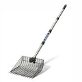 2-in-1 Metal Chicken Poop Scooper & Rake Durable Lightweight Sand Sifting Litter Shovel with Adjustable Long Handle, No-Bend Cleaning Tool for Chicken Coops & Farm Animals & Livestock