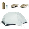 Naturehike Mongar 2 Person UL Camping Tent | PU2000mm+ Waterproof 1-2 Person Backpacking Tent, Ventilation System, Multi-Mode Double-Layer Freestanding for Hiking Travel - color: Grey, size: 1 person