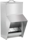 shengyi 11.5-55lbs Galvanized Chicken Feeder - Rat Proof Poultry Feeder with Lid Weatherproof Outdoor Coop Food Dispenser (25lbs 12.9x8.3x18.9in) - size: 25lbs 12.9x8.3x18.9in